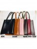 Solid Colour Glossy PU Tote Bag 